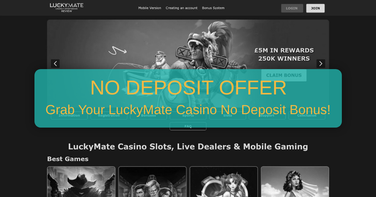 LuckyMate Casino Welcome Bonus